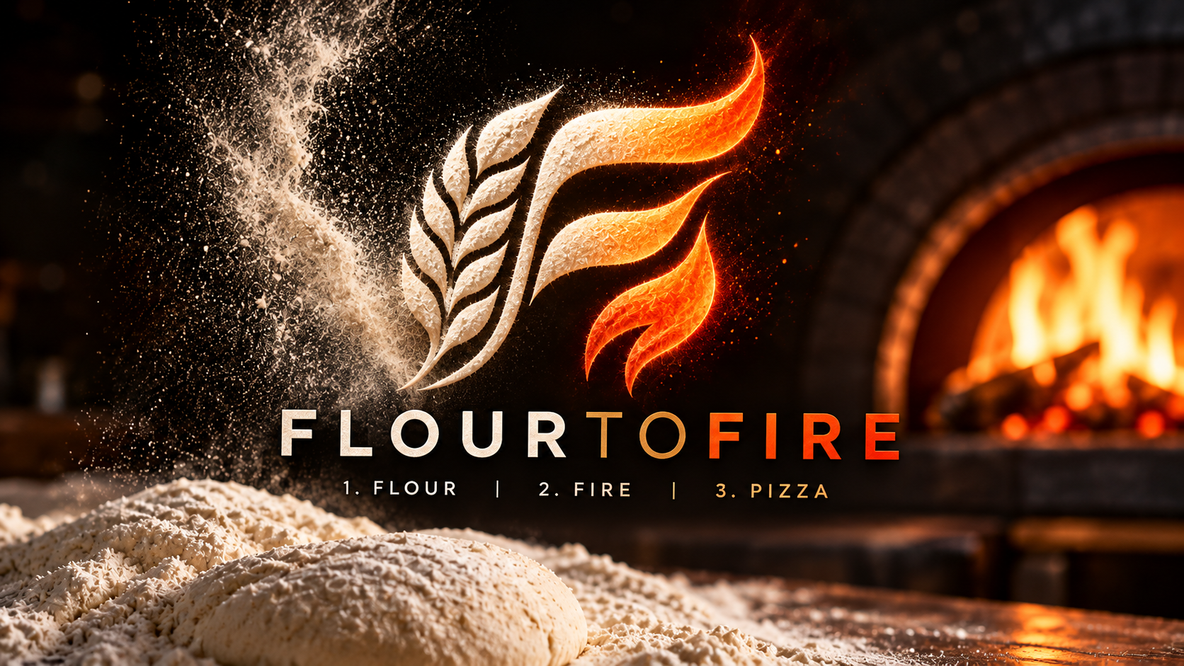 Flour to Fire — 1. Flour, 2. Fire, 3. Pizza